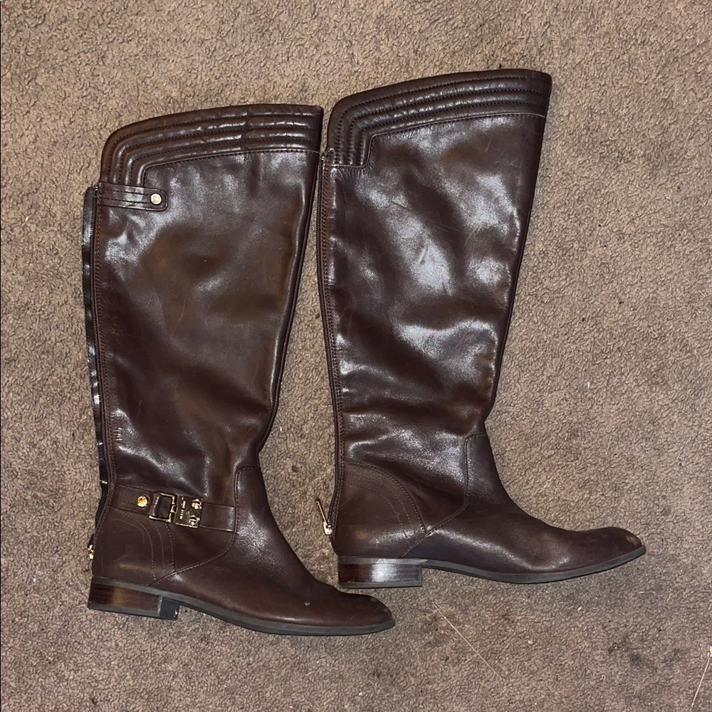 Dark brown riding boots